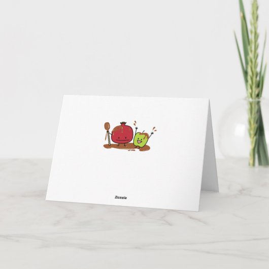 Carte Rosh Hashanah pomme grenade miel juif nouveau (Dos)