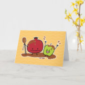 Carte Rosh Hashanah pomme grenade miel juif nouveau (Fleur jaune)