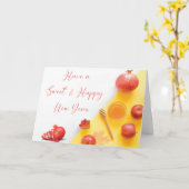 Carte Rosh Hashanah - Shana Tova High Holiday (Fleur jaune)