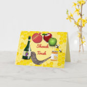 Carte Rosh Hashanah Shanah Tovah (Fleur jaune)