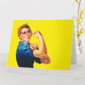 Carte Rosie Le Riveter (Fleur jaune)