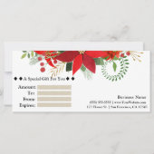 Carte Rosy Cheeks Gold Eyes Reindeer Certificat cadeau (Dos)