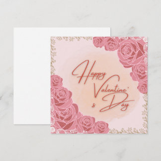 Carte Rosy pattern Valentine's card