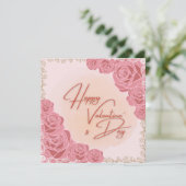 Carte Rosy pattern Valentine's card (Debout devant)