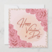 Carte Rosy pattern Valentine's card (Devant)