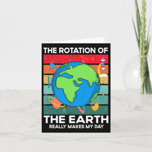 Carte Rotation drôle de la Terre qui fait que ma journée