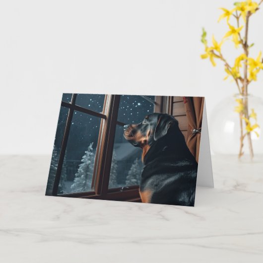 Carte Rotie Noël (Fleur jaune)