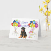 Carte Rottweiler (Fleur jaune)