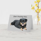 Carte Rottweiler (Fleur jaune)