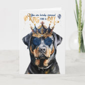 Carte Rottweiler Chien King pour une journée d'anniversa (Devant)