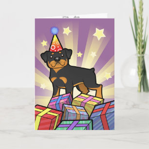 Carte Rottweiler d'anniversaire