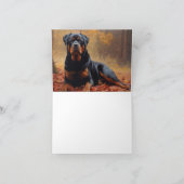 Carte Rottweiler dans les feuilles d'automne automne aut (Intérieur)