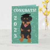Carte Rottweiler de diplômes (Fleur jaune)