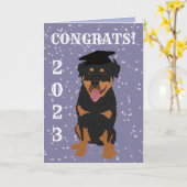 Carte Rottweiler de diplômes (Fleur jaune)