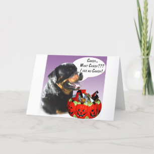 Carte Rottweiler Halloween Candy