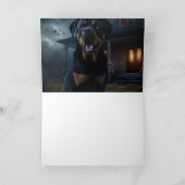 Carte Rottweiler Halloween Effrayant (Intérieur)