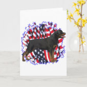 Carte Rottweiler Patriot (Fleur jaune)
