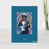 Carte Rottweiler Rock Star Drôle (Dos)