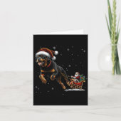 Carte Rottweiler Santa Christmas Tree Lights Ugly Pajama (Devant)