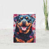 Carte Rotweiler Valentines jour (Devant)