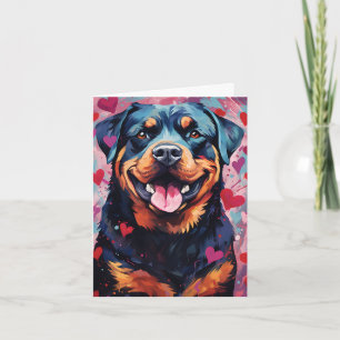 Carte Rotweiler Valentines jour