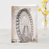 Carte Roue Circus Ferris (Fleur jaune)
