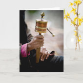 Carte Roue de prière, Ladakh, Cachemire (Fleur jaune)