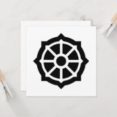 Carte Roue du Dharma (bouddhisme, hindouisme) (Devant/Arrière en situation)