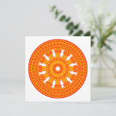 Carte Roue rouge du Dharma (art bouddhiste) (Debout devant)