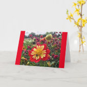 Carte Roues Dahlia (Fleur jaune)