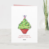 Carte rouge2 de la Cupcake de Noël (Dos)