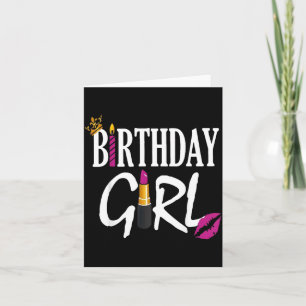 Carte Rouge à lèvres Joyeux Anniversaire Fille Journée M