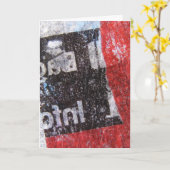 Carte Rouge Abstrait et noir, anniversaire (Fleur jaune)