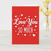 Carte Rouge Amour Romantique Vous Cœurs (Fleur jaune)