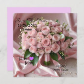 Carte "Rouge Amour : Un Bouquet de Romance Intemporelle" (Devant / Derrière)