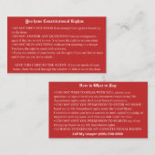 Carte rouge anglaise - Carte de droits d'immigrati (Devant / Derrière)