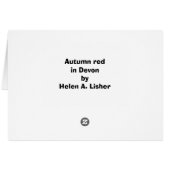 Carte rouge automne (Dos Horizontal)