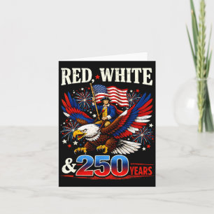 Carte Rouge Blanc 250 Ans Anniversaire États-Unis pour H