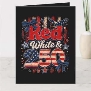 Carte Rouge Blanc 250 Ans Liberté Américaine 1776-2026