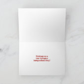 Carte Rouge Blanc Bleu Étoiles Or 4 juillet (Intérieur)