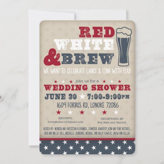 Carte Rouge, blanc et brasse (Devant)