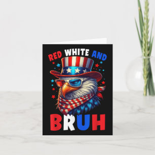 Carte Rouge Blanc Et Bruh 4 juillet Garçons Patriotique