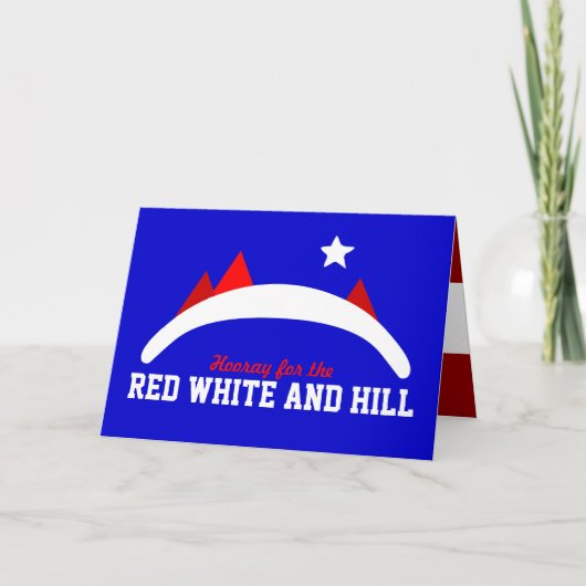 Carte Rouge Blanc et Colline (Devant)