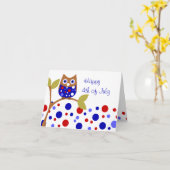Carte Rouge, Blanc et Who Owl ! (Fleur jaune)