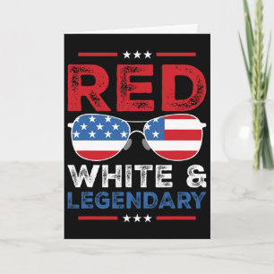 Carte Rouge Blanc Légendaire Papa Père Fils Correspondan