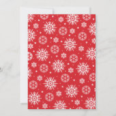 Carte Rouge Blanc Rustique Bois photo Noël (Dos)