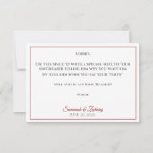 Carte Rouge & Blanc Suit Up Be My Ring Bearer Fun Bow Cr (Dos)