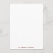 Carte rouge blanche de modèle de menu de dîner de (Dos)