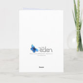 Carte rouge/bleu brillant de Noël (Dos)