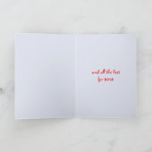 Carte rouge/bleu brillant de Noël (Intérieur)